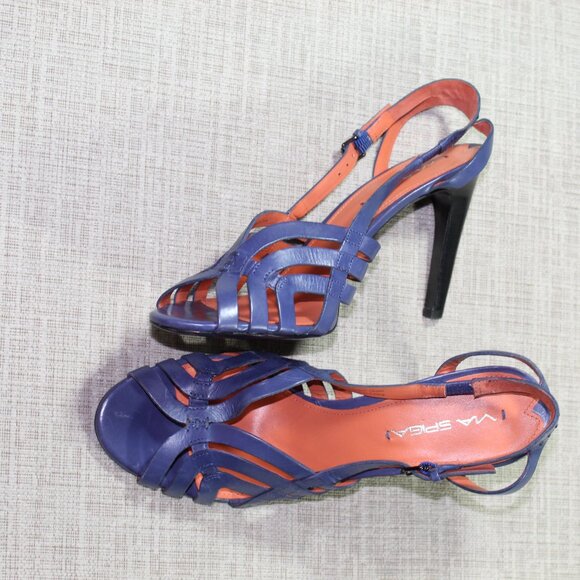 NWOT Via Spiga Size 8.5 Blue 4" Heels - Picture 1 of 6